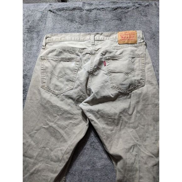 Levi's 559 Relax Straight Fit Men's Jeans Size 34x32 Beige - Picture 11 of 12